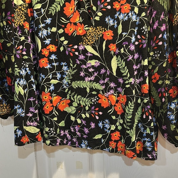 Anthropologie Maeve Jacquin Floral Peasant Blouse M Top - Picture 6 of 8